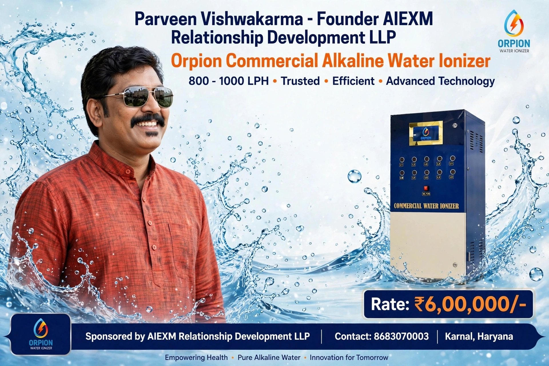 Orpion Commercial alkaline water Ionizer